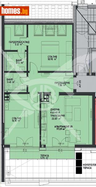 Тристаен, 121m² -  Център, София - Апартамент за продажба - ЕКС НВД - 118434600