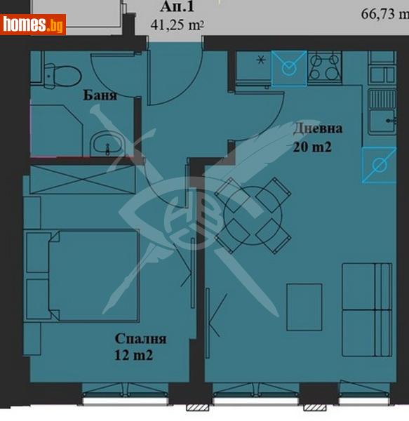 Двустаен, 52m² - Жк. Банишора, София - Апартамент за продажба - ЕКС НВД - 118435148