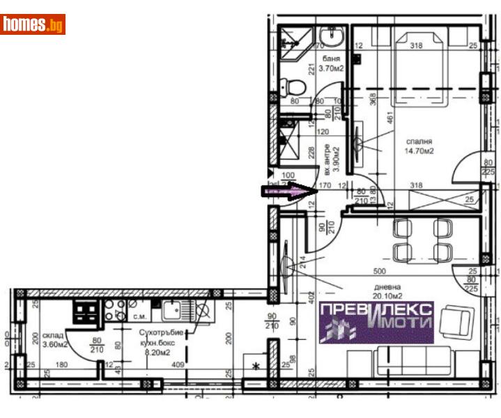 Двустаен, 119m² - Кв. Прослав, Пловдив - Апартамент за продажба - Превилекс имоти ЕООД - 118436726