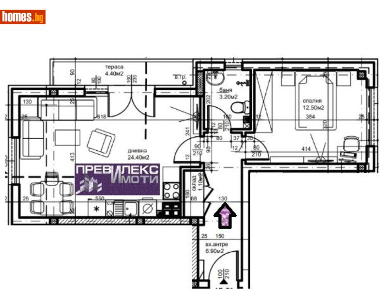 Двустаен, 78m² - Кв. Прослав, Пловдив - Апартамент за продажба - Превилекс имоти ЕООД - 118436743
