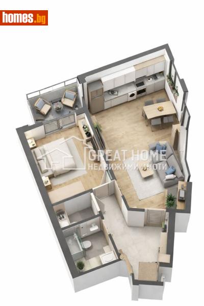 Двустаен, 74m² -  Широк Център, Търговище - Апартамент за продажба - ГРЕАЙТ ХОУМ ЕООД - 118440216