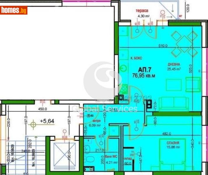 Двустаен, 77m² - В.з. Киноцентър , София - Апартамент за продажба - Глобъл Сървисиз ООД - 118462475