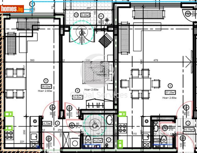 Двустаен, 80m² - Жк. Зона Б5, София - Апартамент за продажба - Глобъл Сървисиз ООД - 118462613