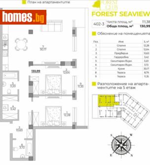 Тристаен, 130m² - Апартамент за продажба - 118467990