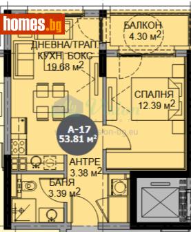Двустаен, 62m² - Апартамент за продажба - 118494315