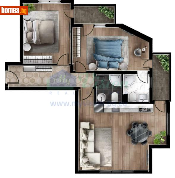 Тристаен, 112m² - Жк. Люлин 5, София - Апартамент за продажба - Myvision Real Estate - 118494423