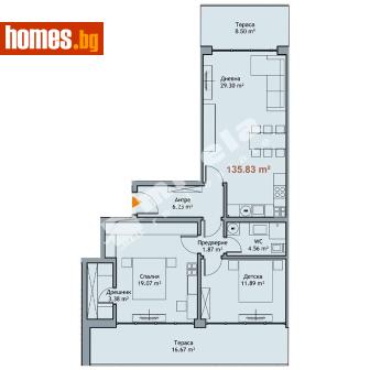 Тристаен, 136m² - Апартамент за продажба - 118504914