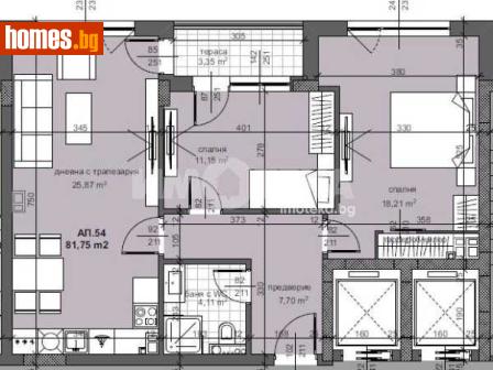 Тристаен, 94m² - Апартамент за продажба - 118505003