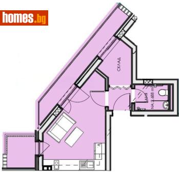 Едностаен, 50m² - Апартамент за продажба - 118514247