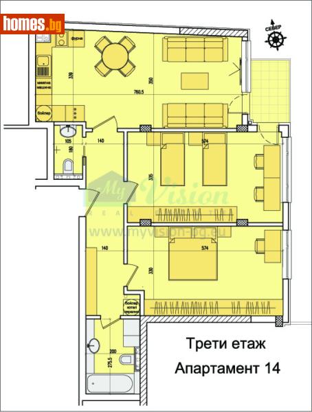 Тристаен, 109m² - Кв. Кръстова Вада, София - Апартамент за продажба - Myvision Real Estate - 118519668