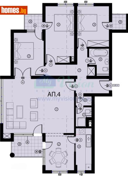 Четиристаен, 170m² - Кв. Манастирски Ливади, София - Апартамент за продажба - Myvision Real Estate - 118519742