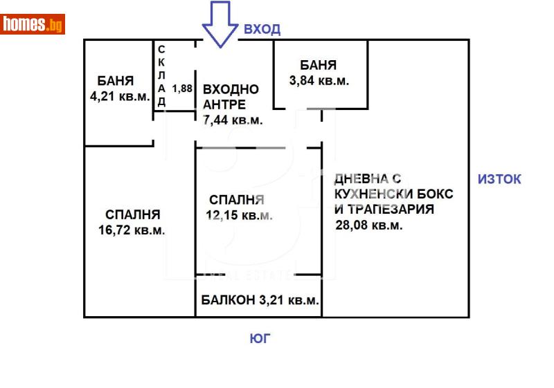 Тристаен, 114m² - Жк. Люлин 2, София - Апартамент за продажба - 3mo офис Амалтея - 118527286