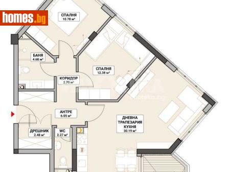 Тристаен, 108m² - Апартамент за продажба - 118529230