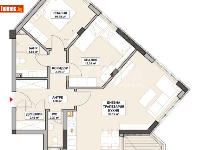 Тристаен, 108m² - Жк. Младост 4, София - Апартамент за продажба - ИМОТЕКА АД - 118529230
