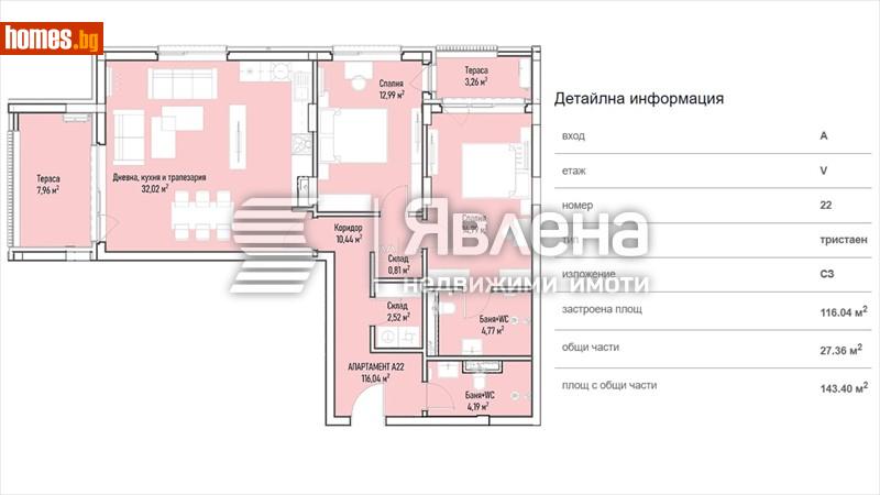 Тристаен, 143m² - Жк. Младост 4, София - Апартамент за продажба - ЯВЛЕНА - 118532168