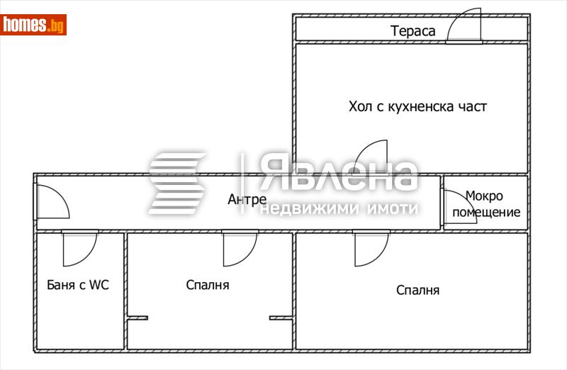 Тристаен, 65m² - Жк. Дружба, София - Апартамент за продажба - ЯВЛЕНА - 118532290