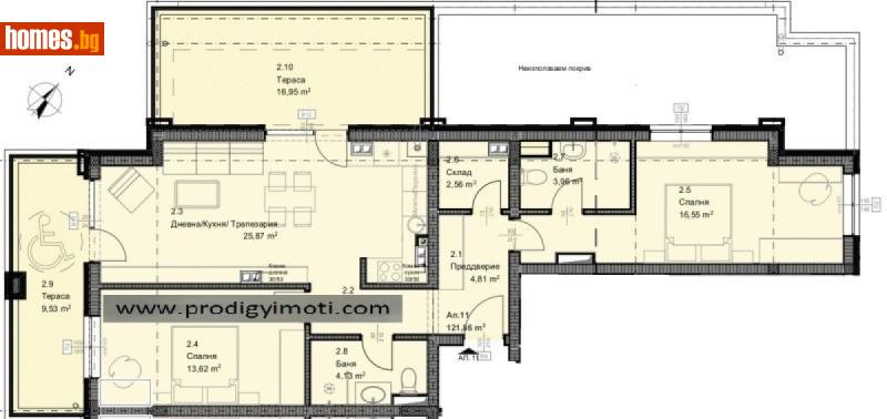 Тристаен, 145m² - Жк. Овча Купел, София - Апартамент за продажба - Продиджи - 118542722