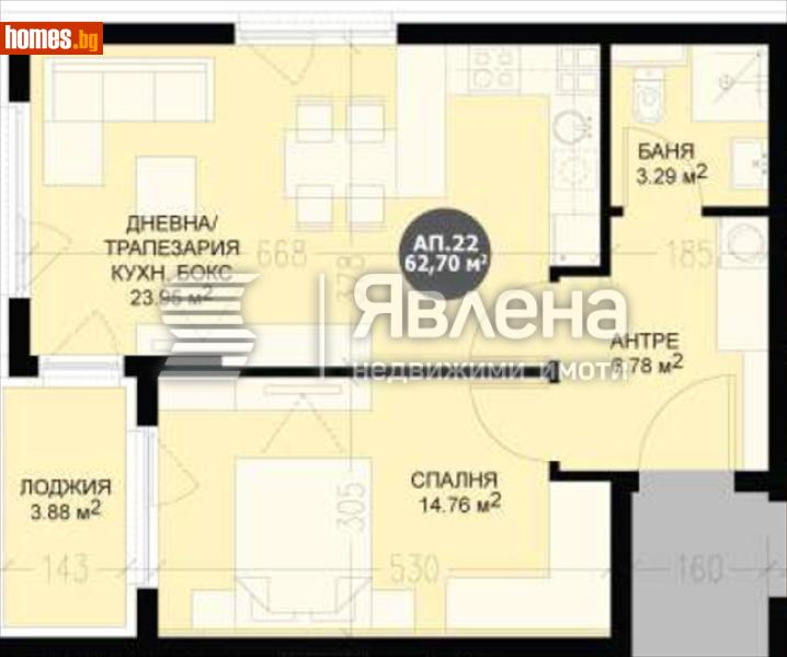 Двустаен, 78m² - Кв. Кръстова Вада, София - Апартамент за продажба - ЯВЛЕНА - 118552254