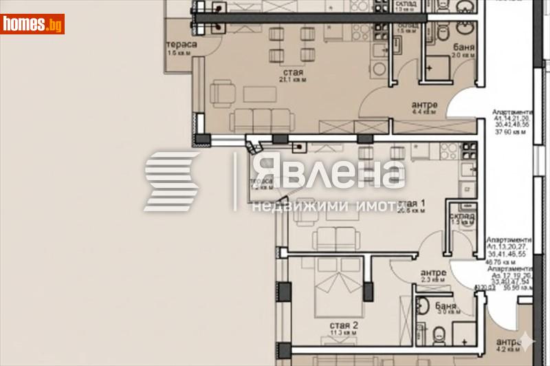 Тристаен, 105m² - Кв. Витоша, София - Апартамент за продажба - ЯВЛЕНА - 118552369