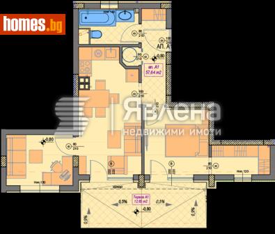 Двустаен, 67m² - Апартамент за продажба - 118553360