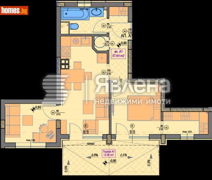 Двустаен, 67m² - Кв. Манастирски Ливади, София - Апартамент за продажба - ЯВЛЕНА - 118553360