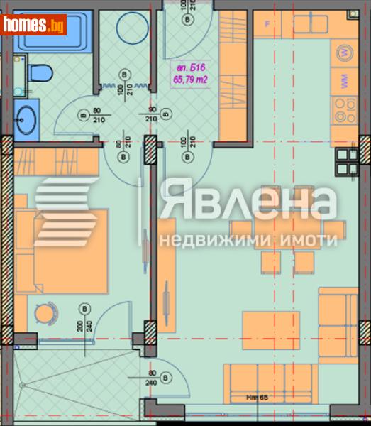 Двустаен, 75m² - Кв. Манастирски Ливади, София - Апартамент за продажба - ЯВЛЕНА - 118553375