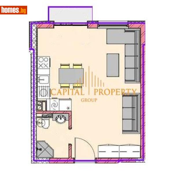 Едностаен, 42m² - Кв. Владиславово, Варна - Апартамент за продажба - Капитал Пропърти Груп - 118564733