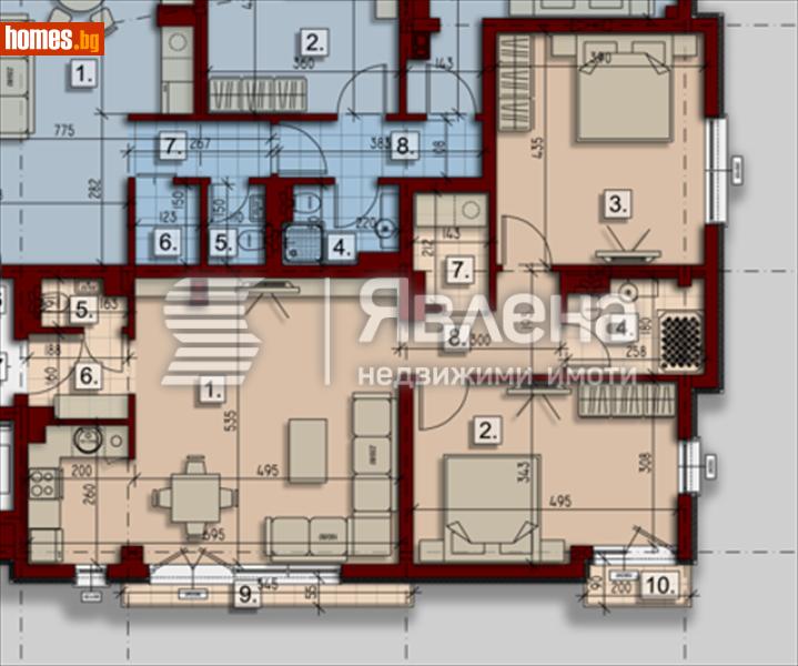 Тристаен, 116m² - Жк. Люлин 10, София - Апартамент за продажба - ЯВЛЕНА - 118570893