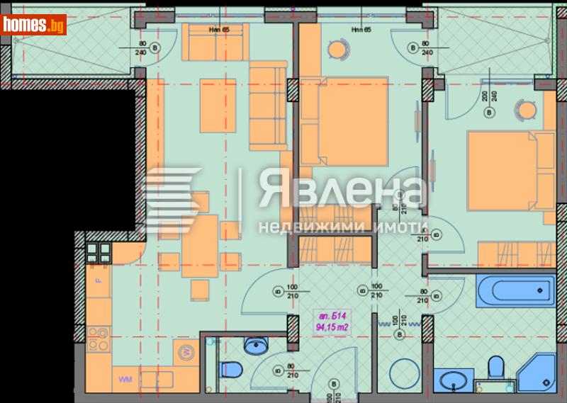Тристаен, 107m² - Кв. Манастирски Ливади, София - Апартамент за продажба - ЯВЛЕНА - 118571235