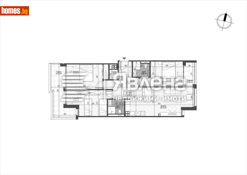Четиристаен, 139m² -  Център, София - Апартамент за продажба - ЯВЛЕНА - 118571250
