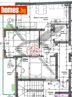 Тристаен, 91m² - Апартамент за продажба - 118577439