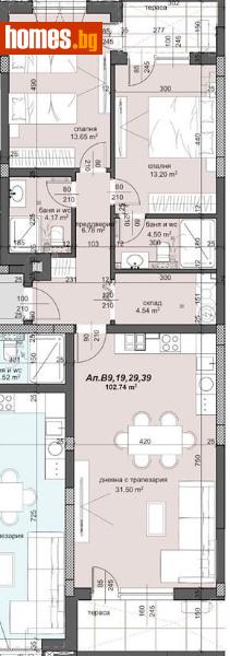 Тристаен, 124m² - Жк. Тракия, Пловдив - Апартамент за продажба - Deluxe Homes - 118612096