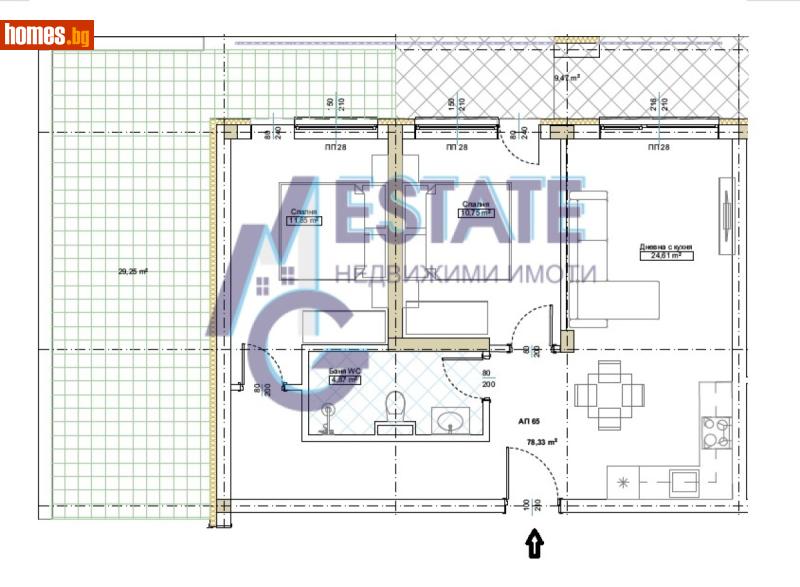 Тристаен, 125m² - Гр.Китен, Бургас - Апартамент за продажба - ЕМ ДЖИ ЕСТЕЙТ - 118613067