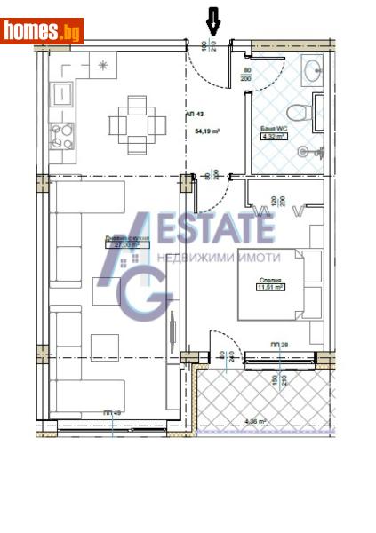 Двустаен, 64m² - Гр.Китен, Бургас - Апартамент за продажба - ЕМ ДЖИ ЕСТЕЙТ - 118613068