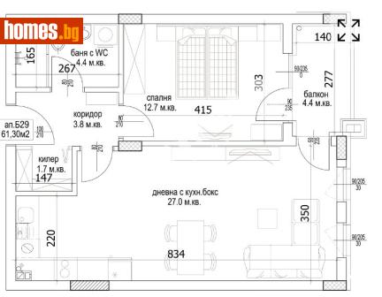 Двустаен, 72m² - Апартамент за продажба - 118629034