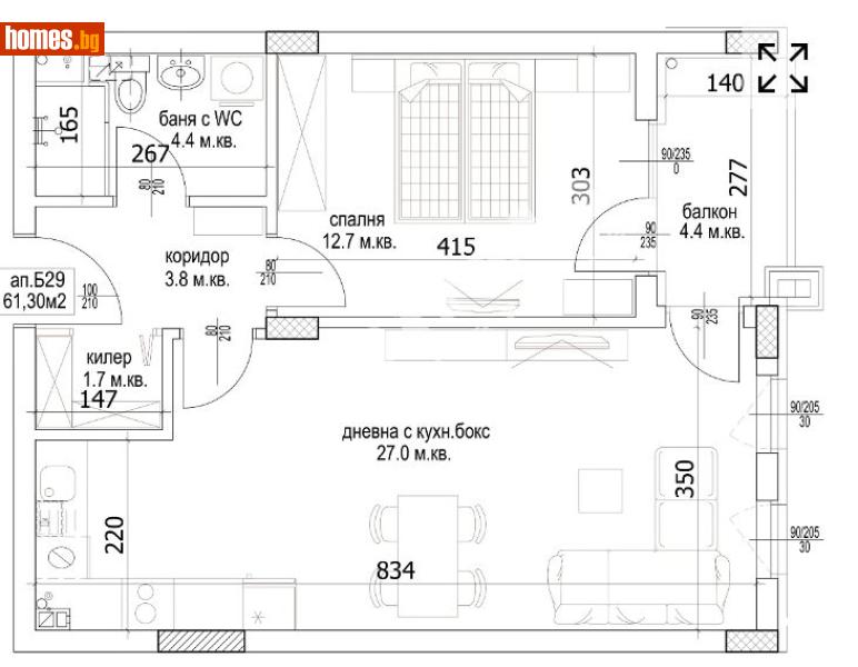 Двустаен, 72m² -  Кайсиева Градина, Варна - Апартамент за продажба - МИРЕЛА - 118629034