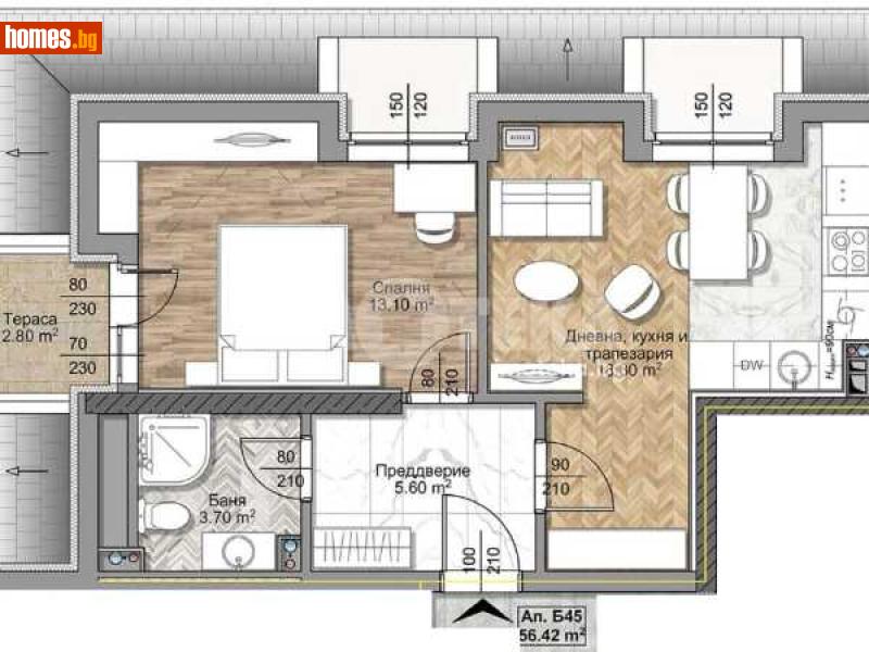 Двустаен, 67m² - Жк. Овча Купел, София - Апартамент за продажба - ИМОТЕКА АД - 118629665