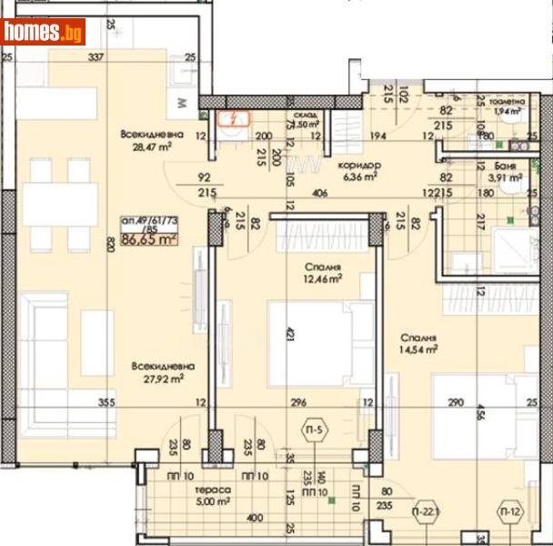 Тристаен, 102m² - Жк. Тракия, Пловдив - Апартамент за продажба - Deluxe Homes - 118638799