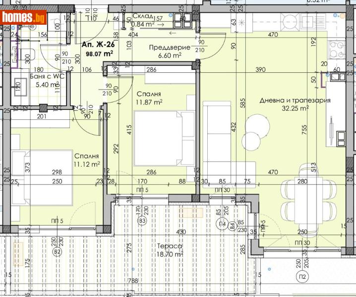 Тристаен, 106m² - Кв. Остромила, Пловдив - Апартамент за продажба - Deluxe Homes - 118639242