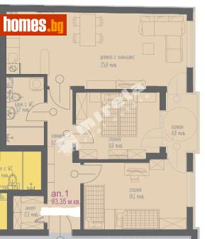 Тристаен, 94m² - Апартамент за продажба - 118659166