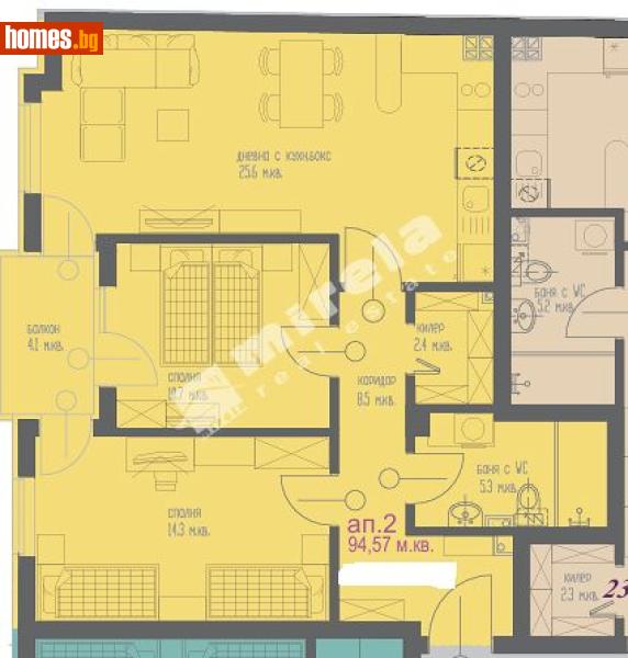 Тристаен, 95m² -  Колхозен Пазар, Варна - Апартамент за продажба - МИРЕЛА - 118659194