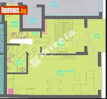 Двустаен, 69m² - Апартамент за продажба - 118659293