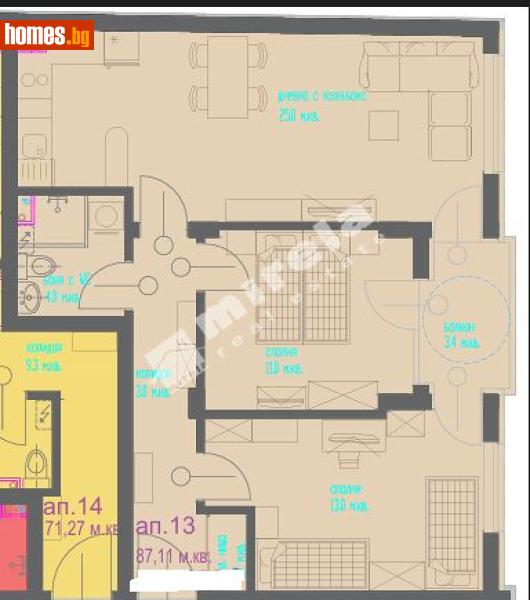 Тристаен, 87m² -  Колхозен Пазар, Варна - Апартамент за продажба - МИРЕЛА - 118659301