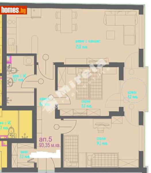 Тристаен, 94m² -  Колхозен Пазар, Варна - Апартамент за продажба - МИРЕЛА - 118659322