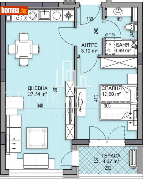 Двустаен, 71m² - Жк. Гагарин, Пловдив - Апартамент за продажба - Тrivium Estate - 118688632