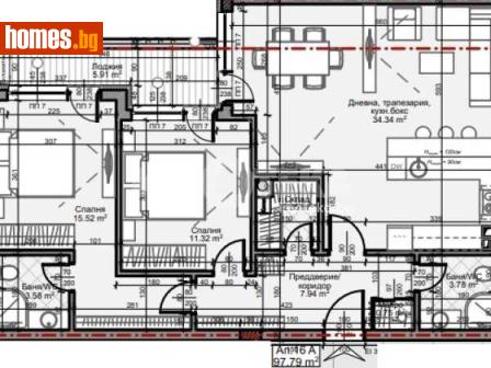 Тристаен, 113m² - Апартамент за продажба - 118689098