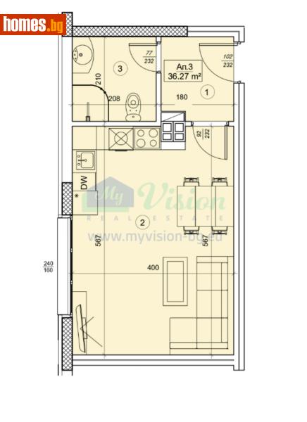 Едностаен, 46m² - Жк. Слатина, София - Апартамент за продажба - Myvision Real Estate - 118705323