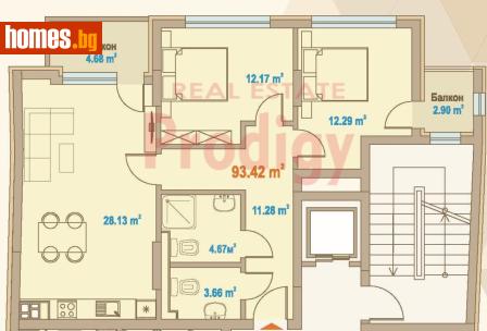 Тристаен, 129m² - Апартамент за продажба - 118705699