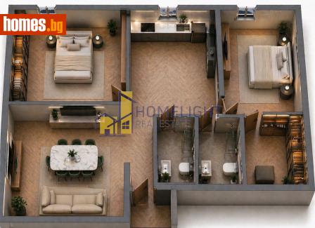 Двустаен, 120m² - Апартамент за продажба - 118717910