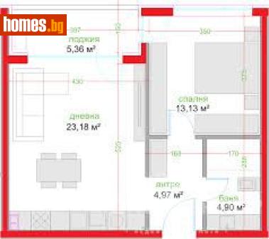 Двустаен, 56m² - Апартамент за продажба - 118718629